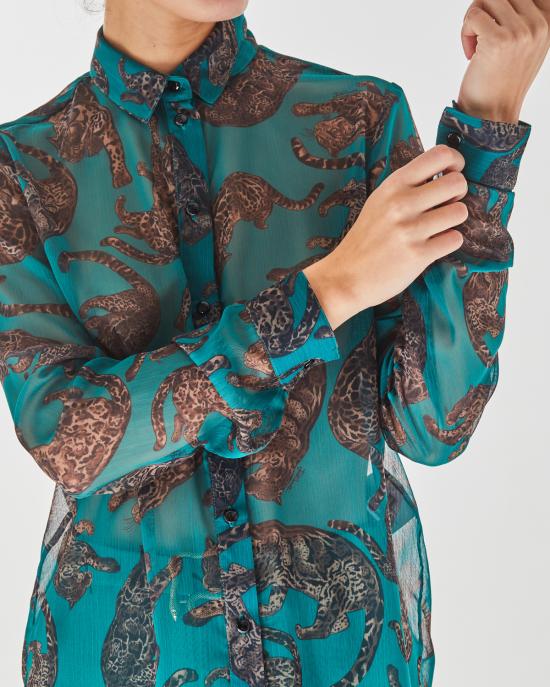  저스트까발리 블라우스 77PAL222 NS492 cadmium green 180 VERDE MULTI - JUST CAVALLI