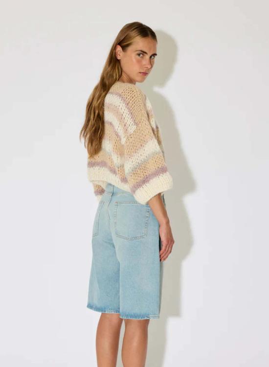  마이아미 가디건 알파카 반소매 봄버 - MAIAMI