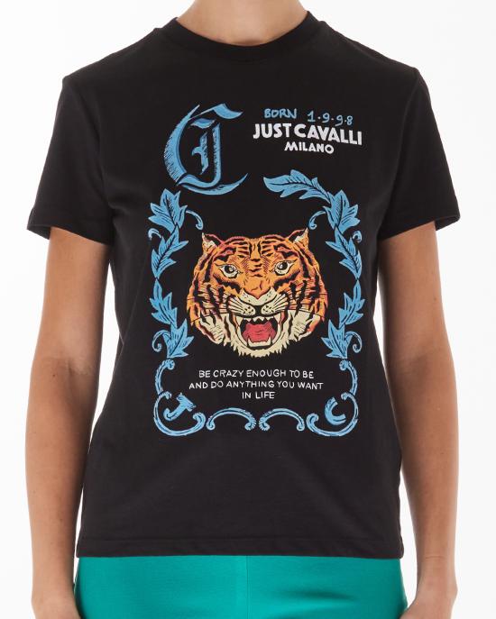  저스트까발리 반팔 티셔츠 77PAHC03 CJ600 nero 899 - JUST CAVALLI