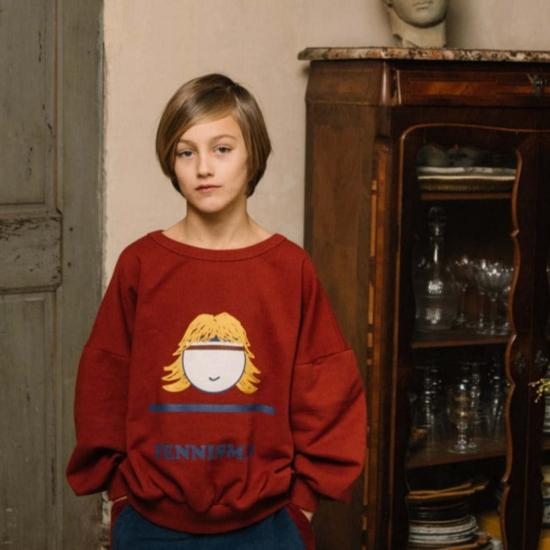  [키즈] 위 아 키즈 풀오버 키즈  토니 플리스 스웨트셔츠 러스트