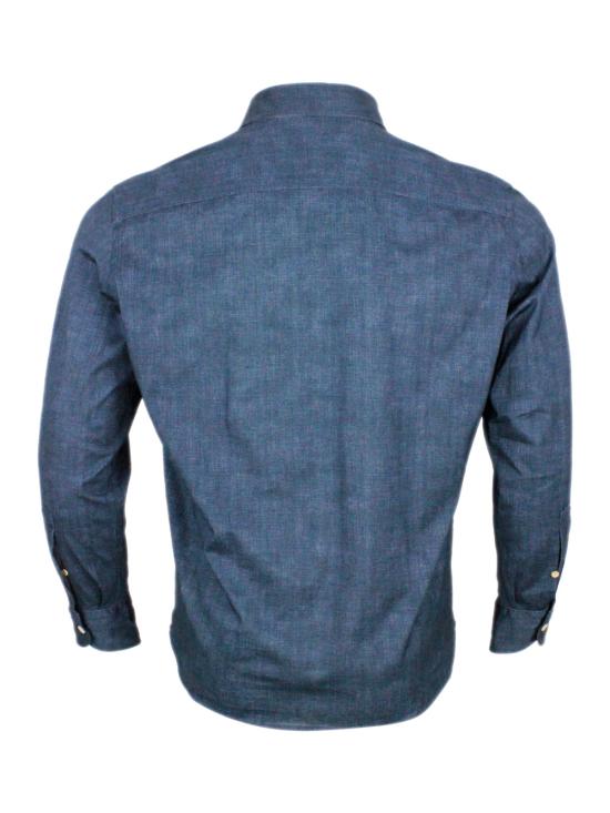 26SS 손리사 긴팔 셔츠 FJ15BTJ1057 01 Blu denim dark - SONRISA