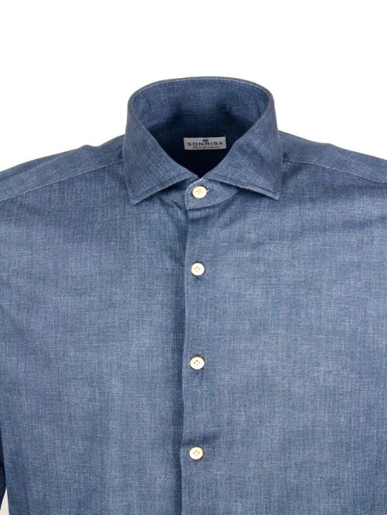 26SS 손리사 긴팔 셔츠 FJ15BTJ1057 01 Blu denim dark - SONRISA