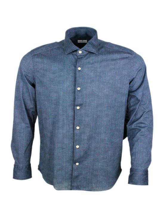 26SS 손리사 긴팔 셔츠 FJ15BTJ1057 01 Blu denim dark