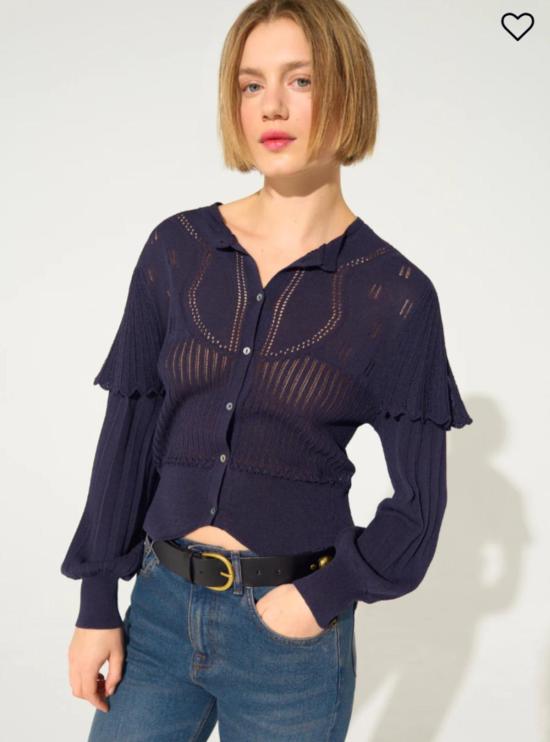  Cotélac 가디건 코텔락 플리츠