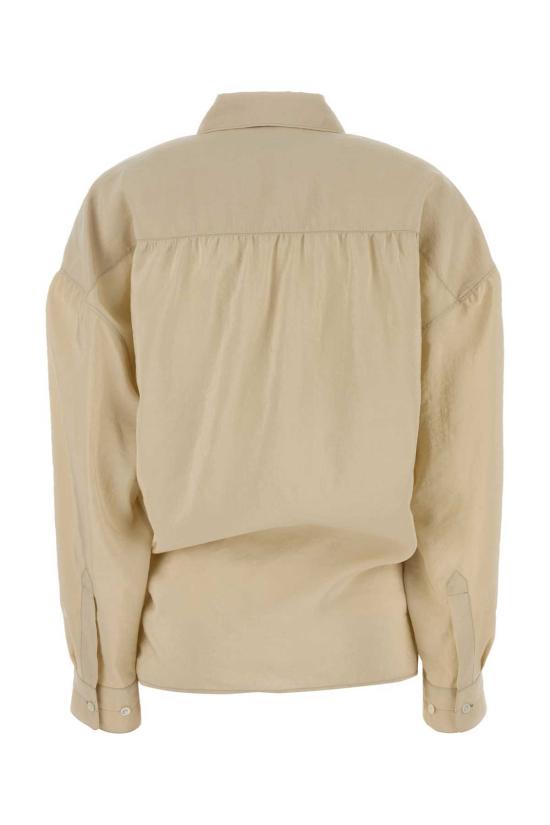  르메르 블라우스 실크 블렌드 셔츠 오트밀크 - LEMAIRE