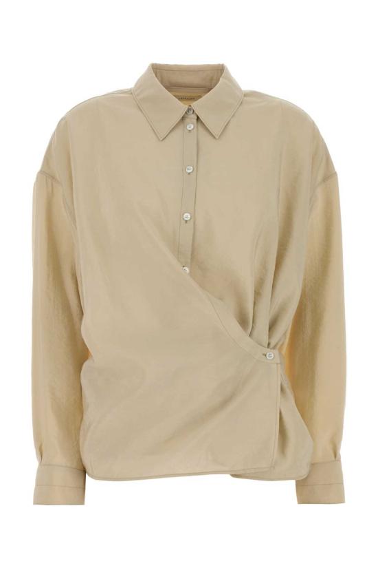  르메르 블라우스 실크 블렌드 셔츠 오트밀크