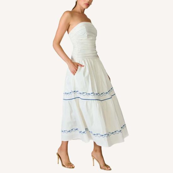  Line & Dot 롱 원피스