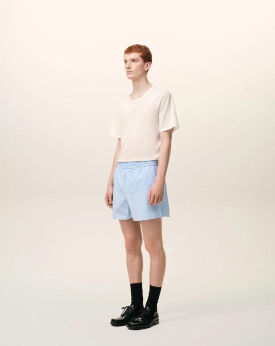 26SS 아미 숏팬츠 USO806CO0219 4844 Bleu cachemire blanc - AMI