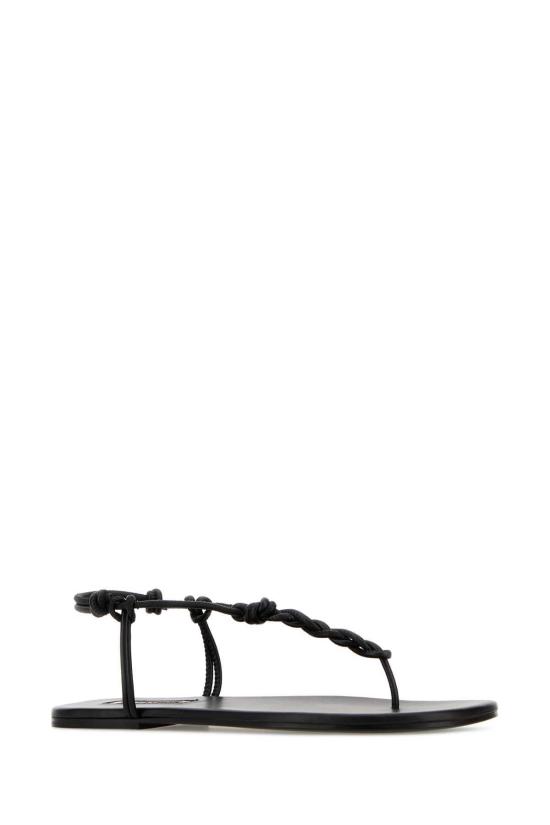  질샌더 샌들 질 샌더 레더 탱글  블랙 - JIL SANDER