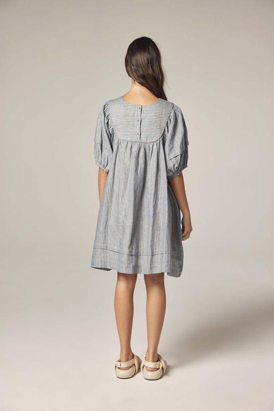  아멘테 숏 원피스 요크 스트라이프 드레스 - AMENTE
