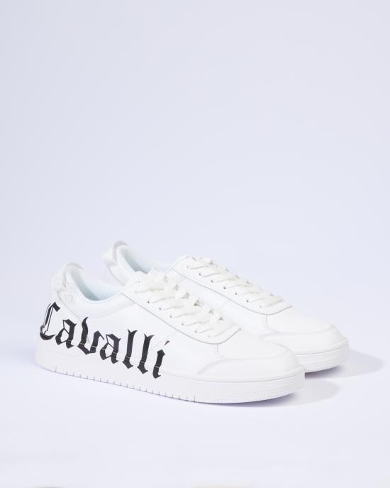  저스트까발리 스니커즈 77QA3SM5 ZP397 003 white BIANCO NERO - JUST CAVALLI