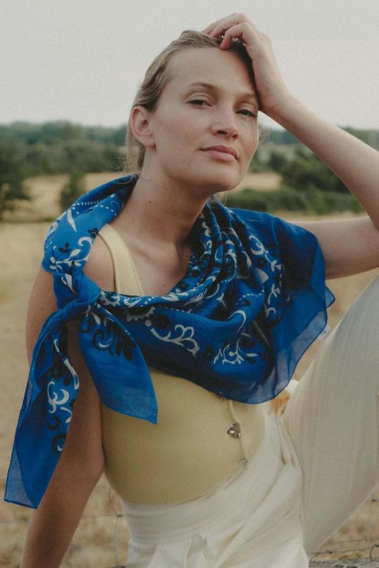  메종 르콩트 플라망 머플러/스카프 Maison Lecomte Flament 반다나 코튼 스카프 - MAISON LECOMTE FLAMENT