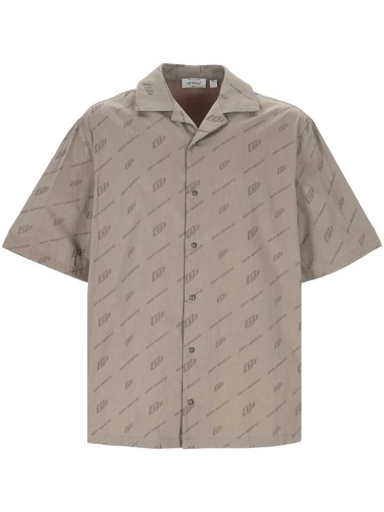 26SS 오프화이트 반팔 셔츠 44XGG01FS26F00 8270 Stone