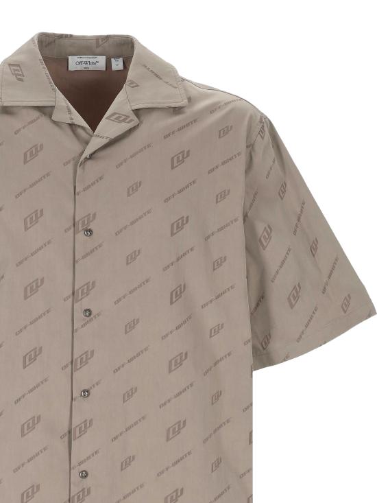 26SS 오프화이트 반팔 셔츠 44XGG01FS26F00 8270 Stone - OFF WHITE