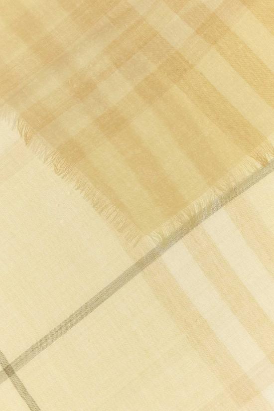  버버리 머플러/스카프 자수 울 스카프 버프 옐로우 - BURBERRY