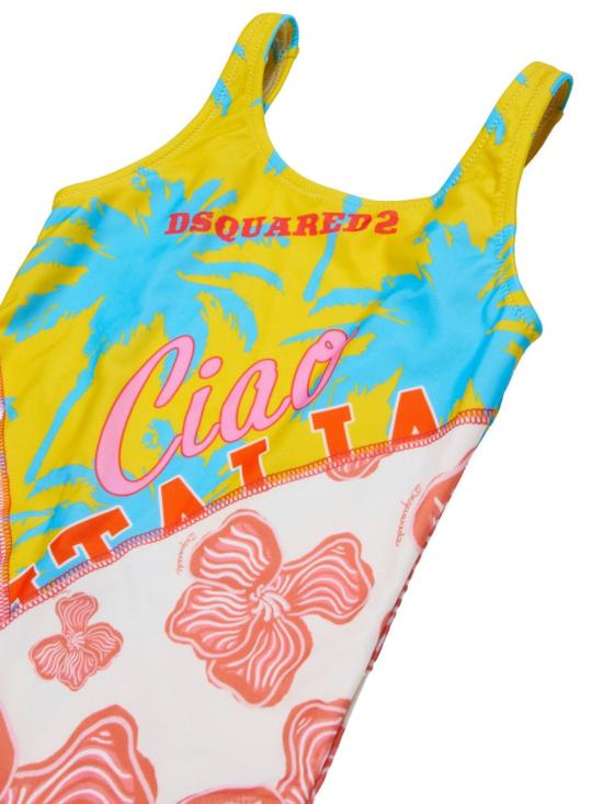 26SS [키즈] 디스퀘어드2 원피스 수영복 DQ3362D0AHM DQ003 MultiColour - DSQUARED2