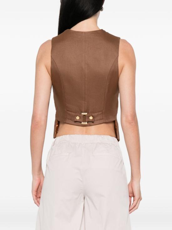26SS 엘리자베타프랜치 베스트 GL00862E2 600 Brown - ELISABETTA FRANCHI