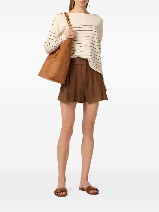 26SS 엘리자베타프랜치 숏팬츠 SH01162E2 600 Brown - ELISABETTA FRANCHI