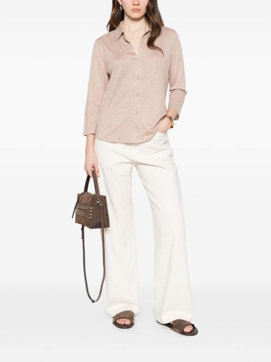 26SS 마제스틱필라쳐 블라우스 E26M011FCH079 683 Beige - MAJESTIC FILATURES