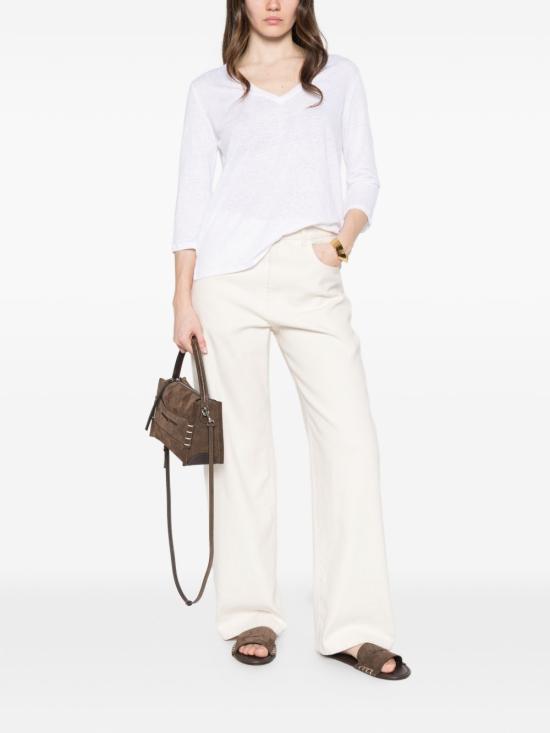 26SS 마제스틱필라쳐 스웨터 E26M011FTS598 001 White - MAJESTIC FILATURES