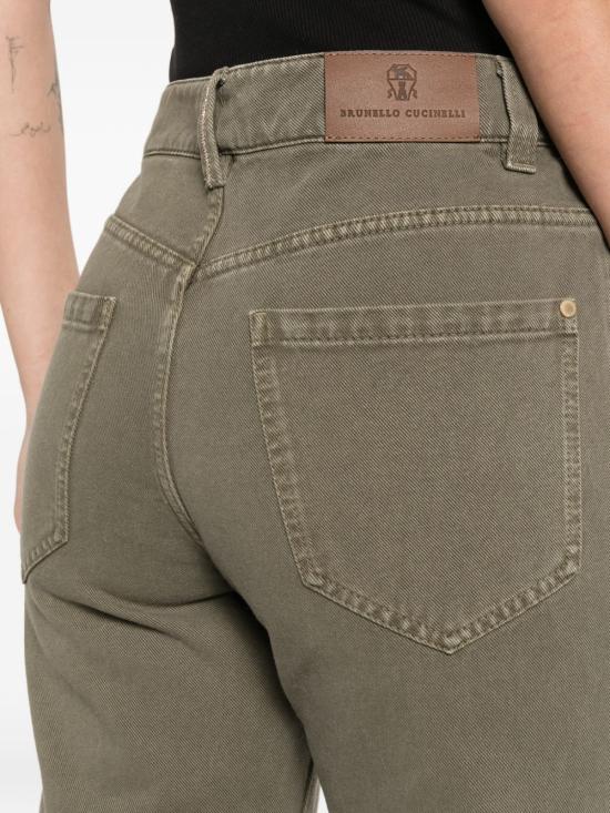 26SS 브루넬로 쿠치넬리 스트레이트 팬츠 M0H81P5758 C3469 Green - BRUNELLO CUCINELLI