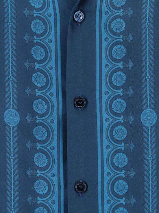  베르사체 반팔 셔츠 바로코  블루 - VERSACE