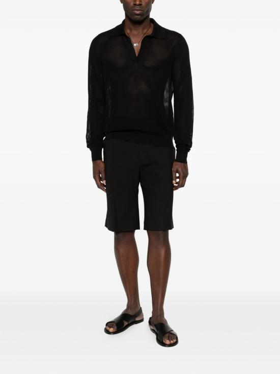 26SS 톰포드 폴로 티셔츠 KPL054YMC046 NAA Black - TOMFORD