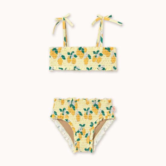  [키즈] 타이니코튼 비키니 키즈  오렌지 스모크 수영복 세트