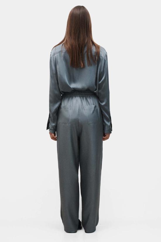  실크 런드리 트레이닝/조거 팬츠 트윌 슬라우치  슬레이트 색상 - SILK LAUNDRY