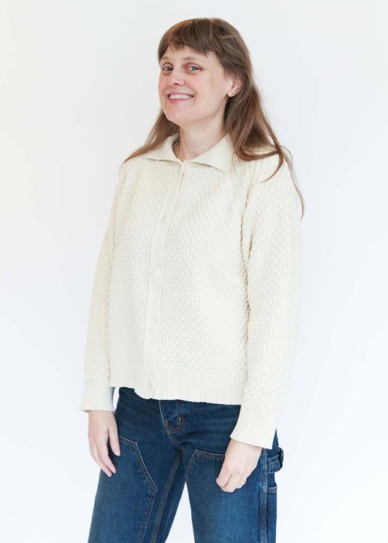  울 하이드 스웨터 텍스처드