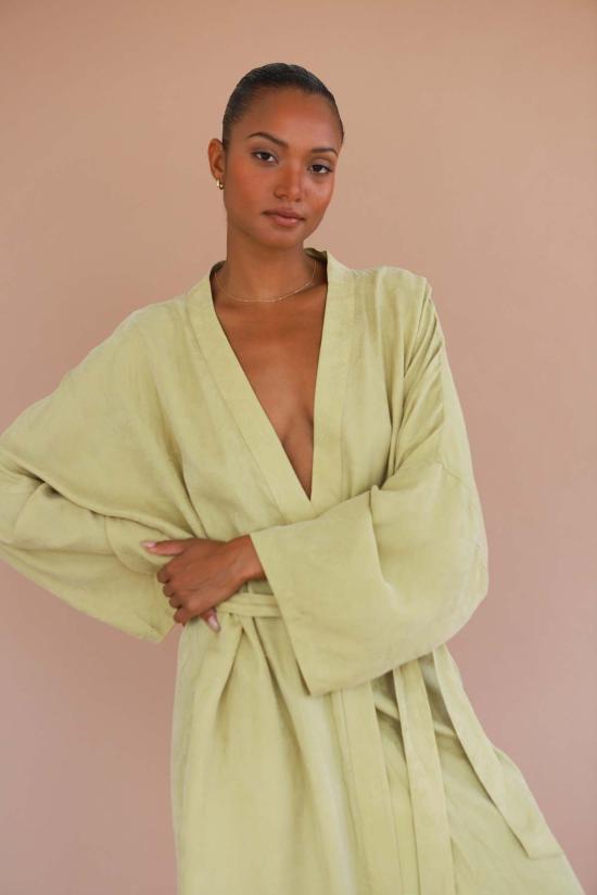  Be Idle 라운지 웨어 긴 옷을 입고 게으름을 피우세요 - BE IDLE