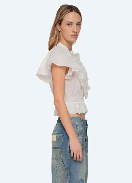  씨뉴욕 블라우스 씨 니 홀든 플라워 플러터 탑 - SEA NY