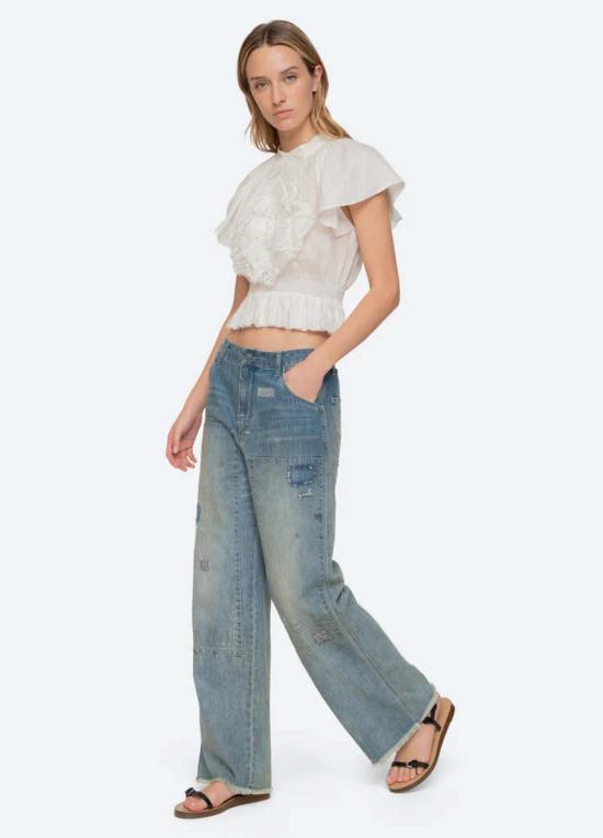  씨뉴욕 블라우스 씨 니 홀든 플라워 플러터 탑 - SEA NY