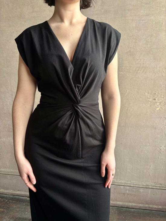  어피스 어파트 롱 원피스 Apiece Apart Margit Twist Front Column Dress - APIECE APART