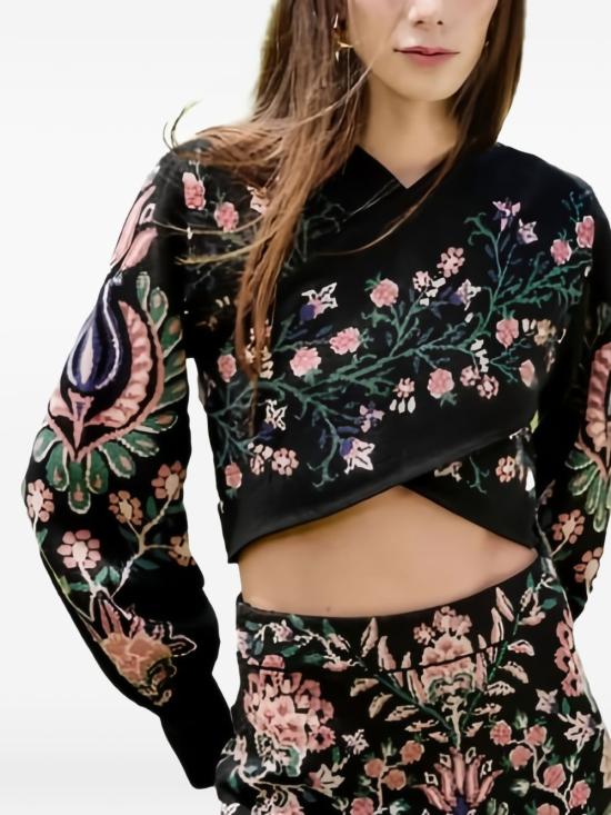 25FW 팜 리오 긴팔 티셔츠 340222 25066 Black - FARM RIO