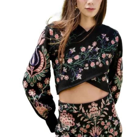 25FW 팜 리오 긴팔 티셔츠 340222 25066 Black - FARM RIO