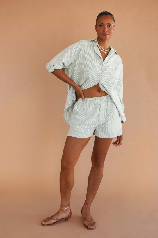  Be Idle 셔츠 핀스트라이프 버튼다운 셔츠 - OTHER BRANDS