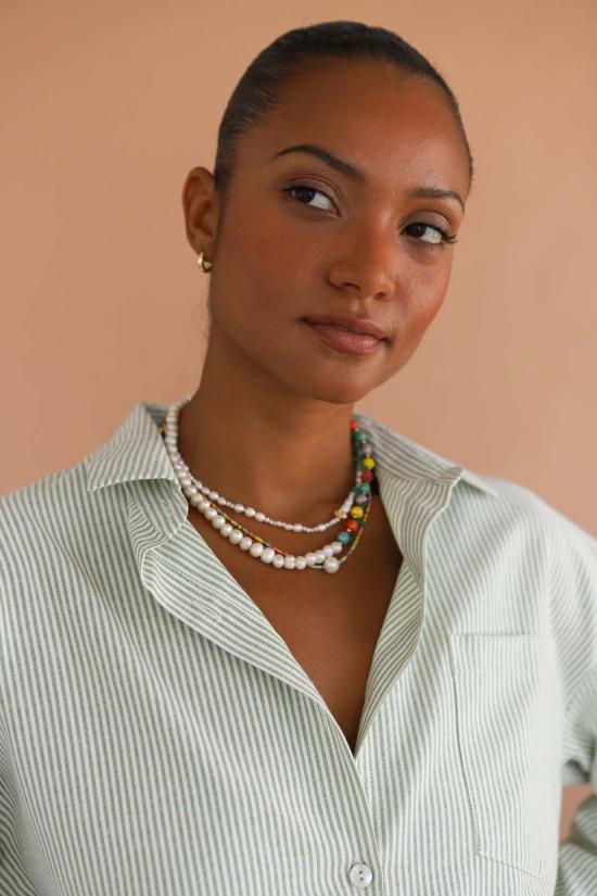  Be Idle 셔츠 핀스트라이프 버튼다운 셔츠 - OTHER BRANDS