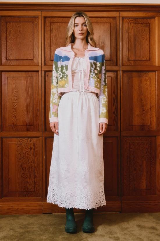  하우스오브써니 가디건 써니 선셋 블룸스 트리퍼 카디건 블러쉬 하우스 - HOUSE OF SUNNY