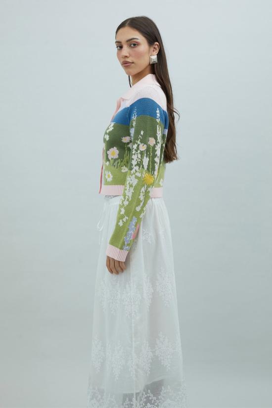  하우스오브써니 가디건 써니 선셋 블룸스 트리퍼 카디건 블러쉬 하우스 - HOUSE OF SUNNY