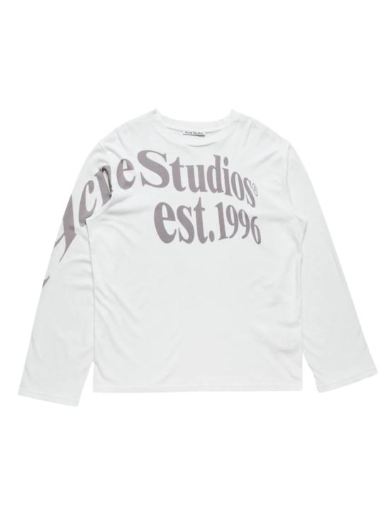 26SS 아크네 스튜디오 긴팔 티셔츠 AL0512 TSHI000855AEG White