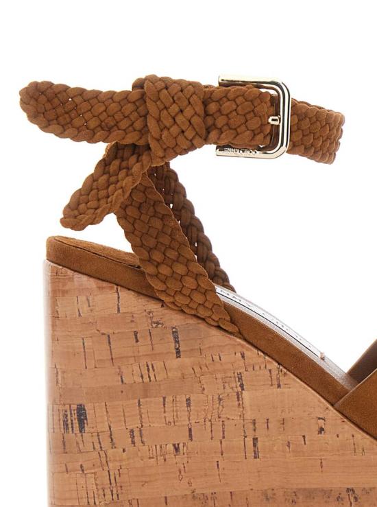  지미추 샌들 조리 웨지스 브라운 - JIMMY CHOO