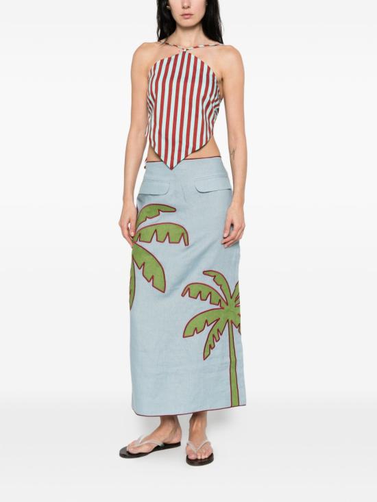 26SS 팜 리오 미디 스커트 349074 L0003 Blue - FARM RIO