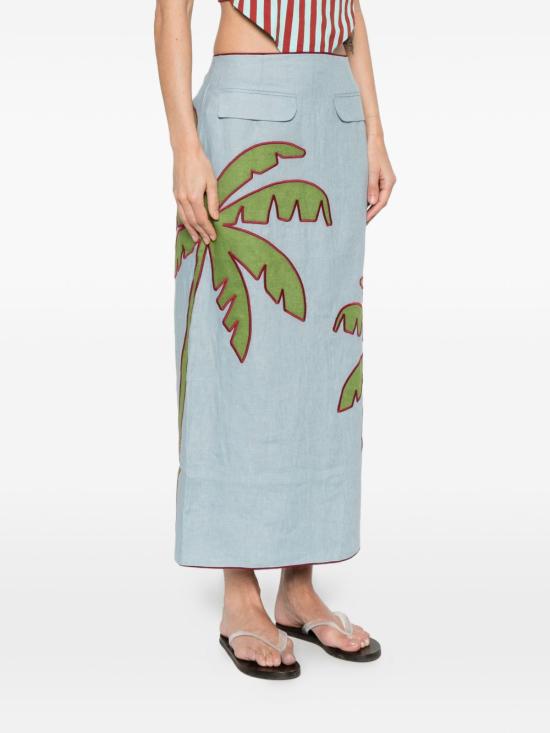 26SS 팜 리오 미디 스커트 349074 L0003 Blue - FARM RIO