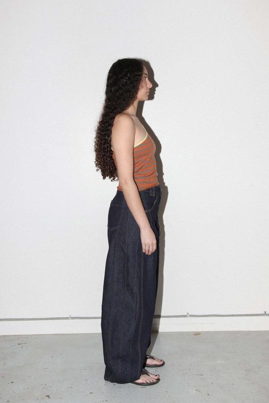  케이코 데님 팬츠 Kk Co Dart 데님 진 린스드 인디고 - KKCO