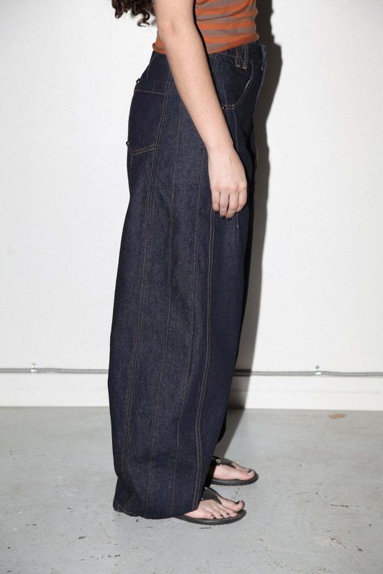  케이코 데님 팬츠 Kk Co Dart 데님 진 린스드 인디고 - KKCO