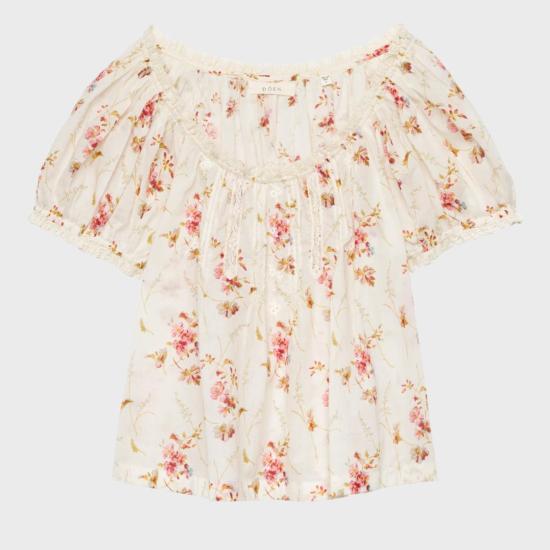  도엔 블라우스 프레데리카 탑 블랑 프레리 로즈