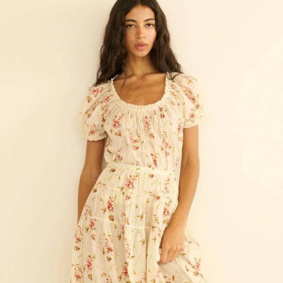  도엔 블라우스 프레데리카 탑 블랑 프레리 로즈 - DOEN