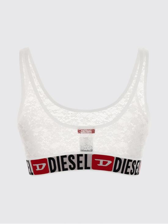 26SS 디젤 UFSB 오리바 로고 밴드 립드 브라렛 A131220CJBR 100 White - DIESEL