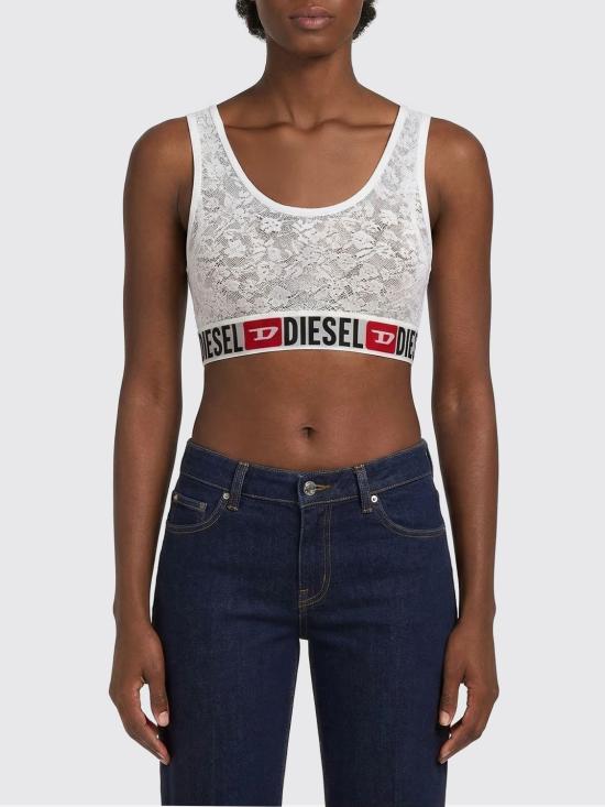 26SS 디젤 UFSB 오리바 로고 밴드 립드 브라렛 A131220CJBR 100 White